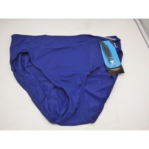 TYR DURAFAST ELITE® WOMEN'S Plus Size HIGH-WAIST SWIM BOTTOM – Blueberry, 18 - Picture 2 of 8